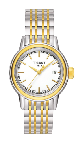 Tissot Carson Quartz 29.7 Stainless Steel / Yellow Gold PVD / White / Bracelet